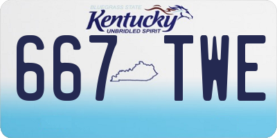 KY license plate 667TWE