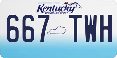 KY license plate 667TWH