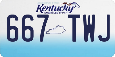KY license plate 667TWJ
