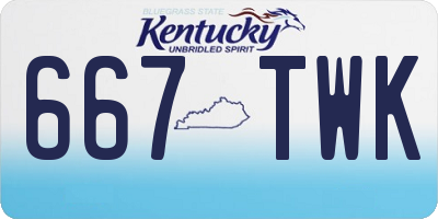 KY license plate 667TWK
