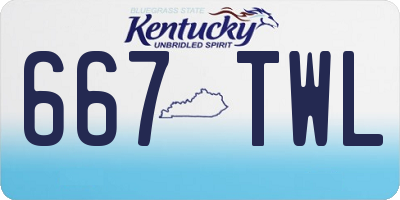 KY license plate 667TWL