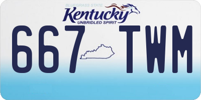 KY license plate 667TWM