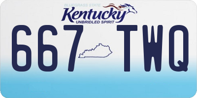 KY license plate 667TWQ