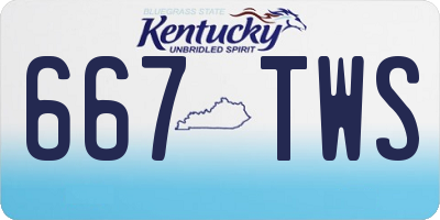 KY license plate 667TWS