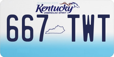 KY license plate 667TWT