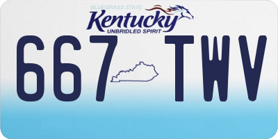 KY license plate 667TWV