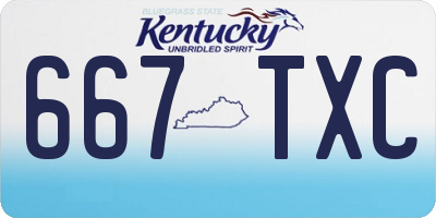 KY license plate 667TXC