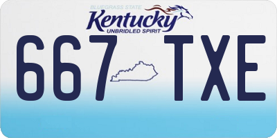 KY license plate 667TXE