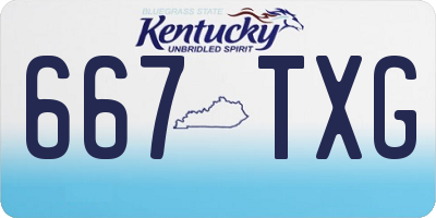 KY license plate 667TXG