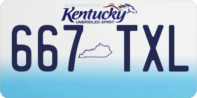 KY license plate 667TXL