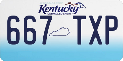 KY license plate 667TXP