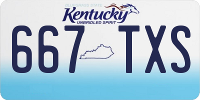 KY license plate 667TXS