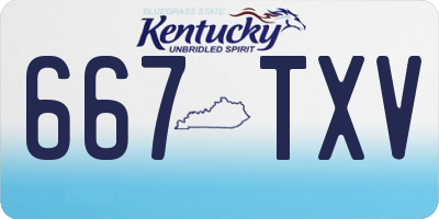 KY license plate 667TXV