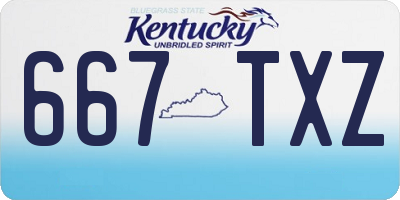 KY license plate 667TXZ