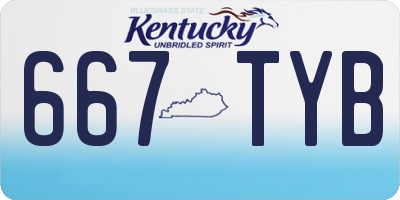 KY license plate 667TYB