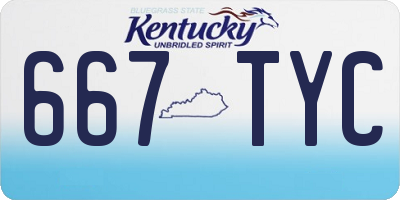 KY license plate 667TYC