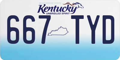 KY license plate 667TYD