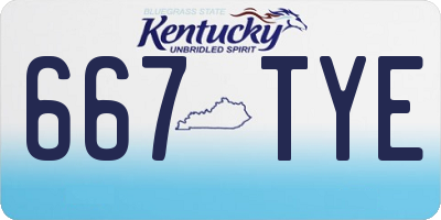KY license plate 667TYE
