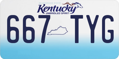 KY license plate 667TYG