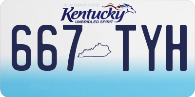 KY license plate 667TYH