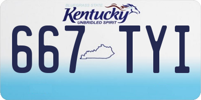 KY license plate 667TYI