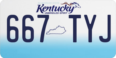 KY license plate 667TYJ
