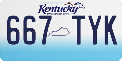 KY license plate 667TYK