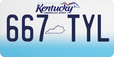KY license plate 667TYL