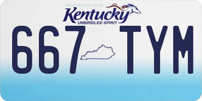 KY license plate 667TYM
