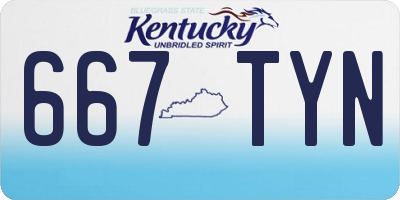 KY license plate 667TYN