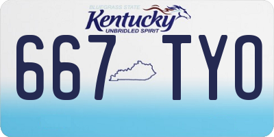 KY license plate 667TYO