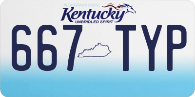 KY license plate 667TYP