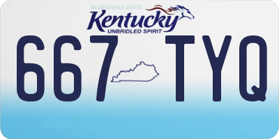KY license plate 667TYQ