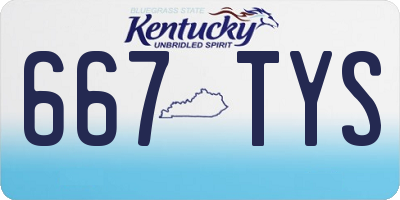 KY license plate 667TYS