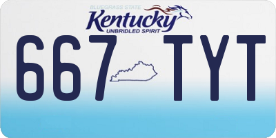 KY license plate 667TYT