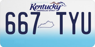 KY license plate 667TYU