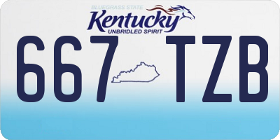 KY license plate 667TZB