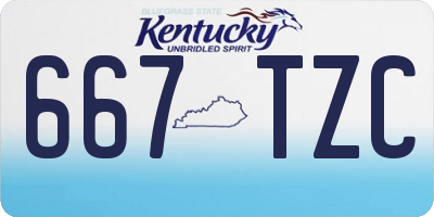 KY license plate 667TZC