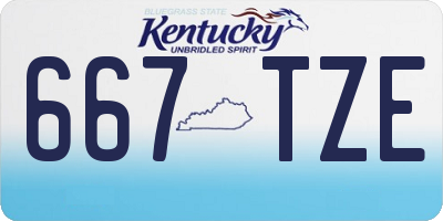 KY license plate 667TZE
