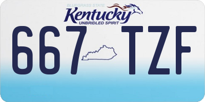 KY license plate 667TZF