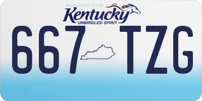 KY license plate 667TZG