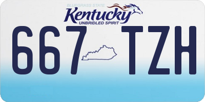 KY license plate 667TZH