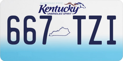 KY license plate 667TZI