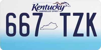 KY license plate 667TZK