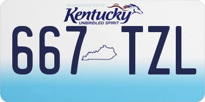 KY license plate 667TZL