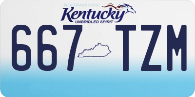 KY license plate 667TZM