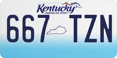 KY license plate 667TZN