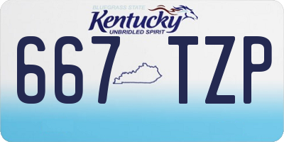 KY license plate 667TZP