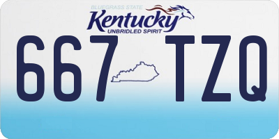 KY license plate 667TZQ