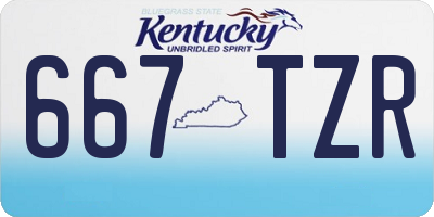 KY license plate 667TZR